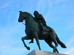 Statua equestre place Bellecour di Luigi XIV