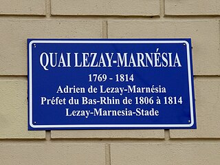 Plaque du quai.