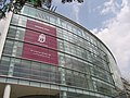 The glass panels of the pre-opening of The Cathay building