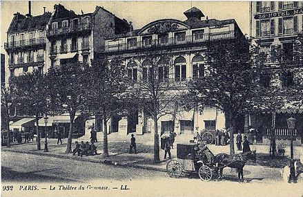 Le Théâtre du Gymnase vers 1910.