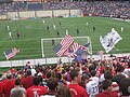 Tifo display organized by American Outlaws during U.S. vs. Haiti at Gillette Stadium