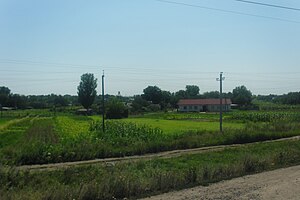 Краєвид села Солоне з боку залізниці