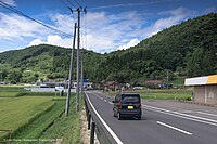 宮城県道31号線 菅生地区の風景