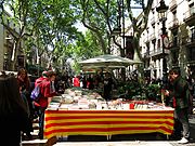 Diada de Sant Jordi (Saint George's Day) in Barcelona.