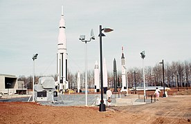 SA-D5 (left) at the Alabama Space and Rocket Center, 1970