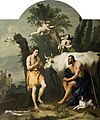 Argus Guarding Io Who Has Been Transformed into a White Heifer Jacopo Amigoni (18th century)