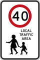 Local traffic area sign