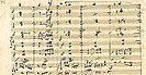 From Beethoven's autograph of his Ninth Symphony