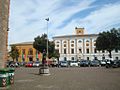 Piazza Bufalini (bibliothèque au fond)