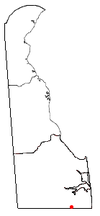 Location of Selbyville, Delaware