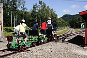 丸瀬布森林公園いこいの森（北海道遠軽町）の軌道自転車（軌間762mm）