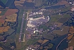 Aerial photograph of the airport in 2017
