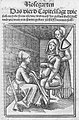 4th Chapter illustration. A woman giving birth on a birth chair.