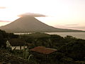 View from Finca Magdalena in Altagracia, Rivas. The Concepción volcano in the background.