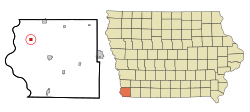 Location of Thurman, Iowa