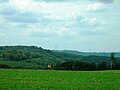 Les éoliennes de Téterchen depuis la ferme Saint-Nicolas.