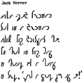 Junior Quikscript example passage from 'Little Jack Horner'