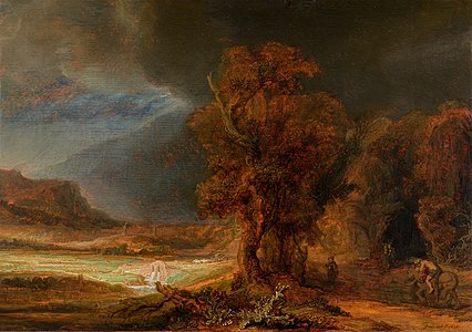 Landscape with the Good Samaritan, by Rembrandt