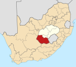 Xhariep District within South Africa