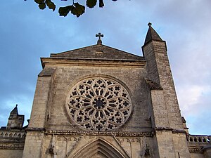 Rosace de la façade ouest et clocheton (oct. 2012)