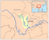 Min River in central Sichuan