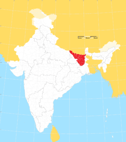 Location of Mithila