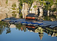 Floating dock at Mohonk Mountain House