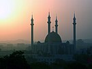 The mosque during Harmattan