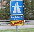 Ortsende mit Autobahnkreuz Stuttgart als Nahziel