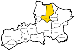 Location of Piasek within Gmina Pszczyna