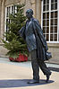 A statue of Philip Larkin, the writer who used the pseudonym "Brunette Coleman"