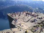 Preikestolen på sommaren, sett mot söder