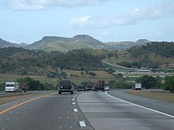 Autopista Luis A. Ferré (PR-52) heading east from Juana Díaz towards Santa Isabel