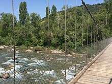 Rio Ara a su paso bajo la Pasarela de Lacort, en Albella - Fiscal (Huesca)