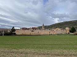 View of Salinillas de Buradón, with its medieval walls visible