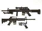 Deux clones civils de l’AR-15 produits par Stag Arms.