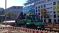 Unimog 405/UGN with HIAB crane used at a construction site