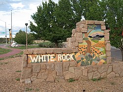 Sign at entrance to White Rock