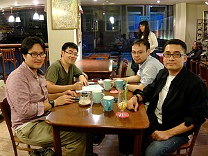 Wikipedia Malaysia-Taiwan Meetup 1 @ Leaf Cafe, Da'an District, Taipei, Taiwan April 28, 2018