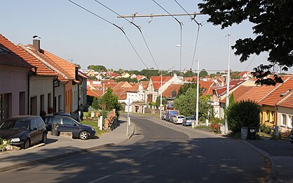 Šlapanice : rue de Brno.