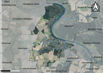 Carte orhophotogrammétrique de la commune.