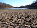 A dry lakebed in California, which is experiencing its worst megadrought in 1,200 years.[20]