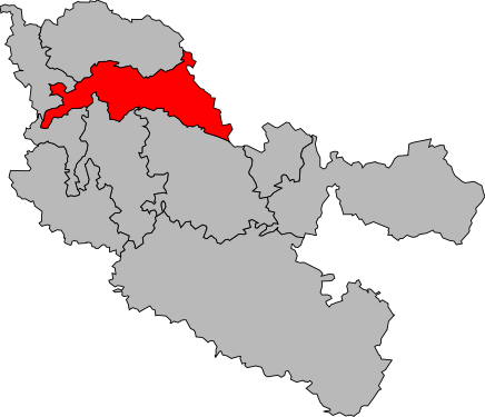 Carte de la huitième circonscription de la Moselle de 1986 à 2012