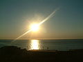 Coucher de soleil sur la plage du Club des Pins