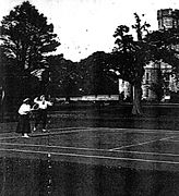 The tennis court in the 1920s