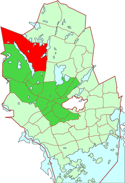 Location of Nuuksio within Espoo