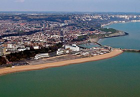 Folkstone skyline and surrounding coastline