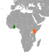 Location map for Ghana and Kenya.