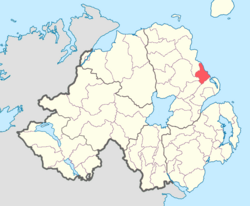 Location of Glenarm Upper, County Antrim, Northern Ireland.
