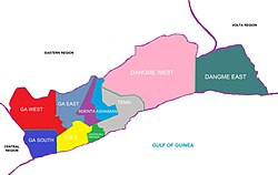Districts of Greater Accra Region